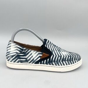 Olukai Womens 8 Pehuea Pai Slip On Sneaker Shoes Lava Rock Canvas Casual Comfort